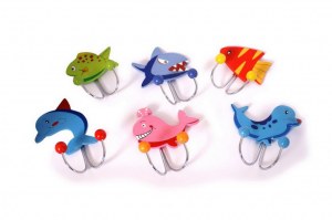 Lot de 6 Portemanteau «Animaux marins»