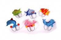Lot de 6 Portemanteau «Animaux marins»