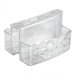 Porte éponges transparent - interdesign - séparateur cavalier pour