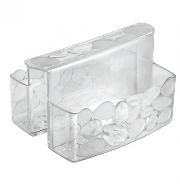 Porte éponges transparent - interdesign - séparateur cavalier pour