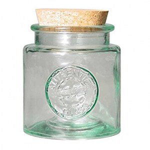 Bonbonnière, pot en verre recyclé San Miguel