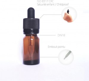 Lot de 700 flacons fioles bouteilles en verre ambrée 10 ml