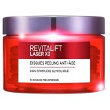 LOT L’Oréal Revitalift Laser à L’Acide Glycolique Disques Peeling Anti-Âge x 30