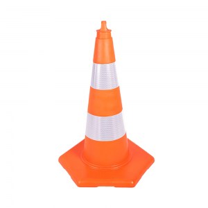 Cône de signalisation incassable réfléchissant