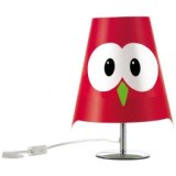 Lampe de table chouette - emy - rouge - luminaire d'intérieur lucign