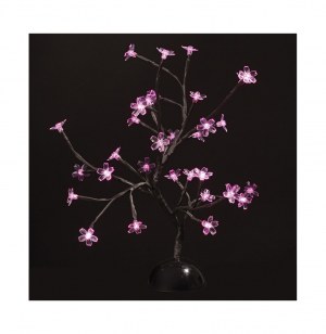 Arbre lumineux d'intérieur rose - 32 leds - décoration lumineuse
