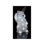 Lapin lumineux blanc 28 cm - 20 leds - décoration de no Ğl