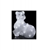Ours lumineux avec sa boule de neige 29.5 cm - 30 leds - décoration d