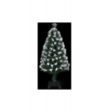 Sapin lumineux à fibres optiques et 170 ampoules led - vert - h 150 c