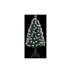 Sapin lumineux à fibres optiques et 170 ampoules led - vert - h 150 c