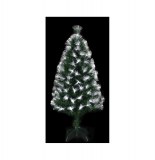 Sapin lumineux à fibres optiques et 88 ampoules led - vert - h 90 cm
