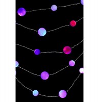 Guirlande lumineuse extérieure à variation de couleur - 24 boules le