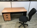 Ensemble bureau caisson chaise de bureau