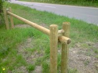 Barrière coulissante en rondins 3 m