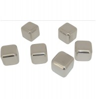 Glaçons en inox - lot de 6 - metallic ice pour rafraîchir sans dilue