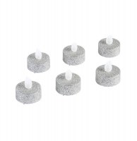 Bougies chauffe plat à led argentées et pailletées - lot de 6 - dé