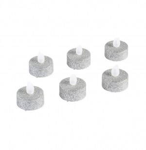 Bougies chauffe plat à led argentées et pailletées - lot de 6 - dé