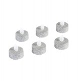 Bougies chauffe plat à led argentées et pailletées - lot de 6 - dé