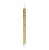 Bougie à led pailletée or - chandelle haute 28 cm - décoration de n