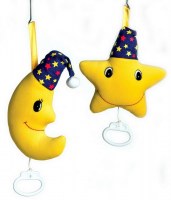 Lot de 2 Boîtes à Musique "Lune et Etoile"