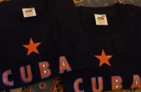 T-shirt CUBA Noir, taille : S-M-L-XL