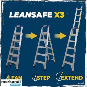 Destockage Echelle WERNER LEANSAFE 3en1 Aluminium