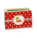 Porte éponge cerise griotte - support éponge à pois - assorti de co