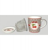 Mug + infuseur à thé + repose sachet - ensemble à thé taupe