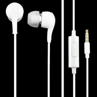 Écouteurs intra-auriculaires avec microphone câble plat Pour Samung