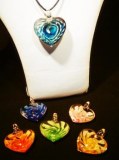 Lots de pendentifs en verre style Murano