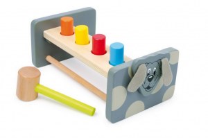 Banc à Marteler "Planche tournante motif chien"