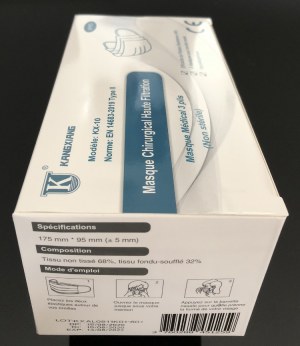 Masques chirurgicaux haute filtration Type II EN14683/ Certifiés CE