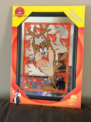 Cadre miroir Titi et Taz des Looney Tunes Warner Bros