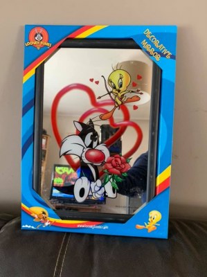 Cadre miroir Titi et Taz des Looney Tunes Warner Bros