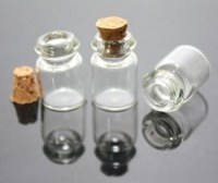 Lot de 500 mini fioles avec bouchon liège