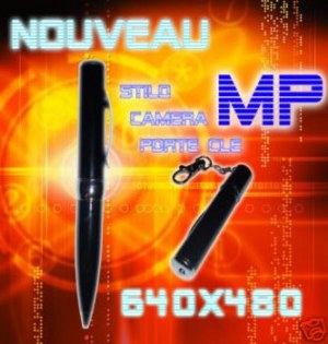 Stylo Camera Espion 4Go HD 640x480 + Porte Clé