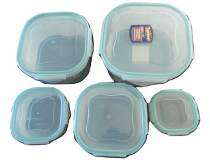 LOT DE BOITES HERMETIQUES PLASTIQUE ALIMENTAIRE SANS BPA