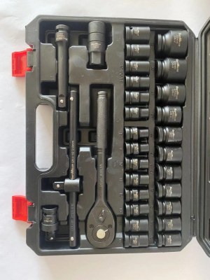 KRAFTMULLER DOUILLE À CHOCS + CLIQUET 1/2"-30PCS /KRAFTMULLER 1/2"-30PCS-BLACK IMP...