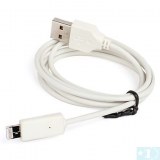 Cable Data Sync et Charge de foudre plat pour iPhone 5 (blanc, 100cm)