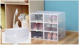 10x BOÎTE À CHAUSSURES CONTENEUR À RABAT RÉCIPIENT SB-10