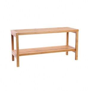 Etagère 2 niveaux multi usages en bambou