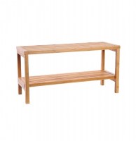 Etagère 2 niveaux multi usages en bambou