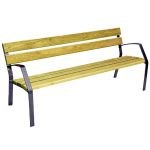 Banc bois brut et fonte Labrit