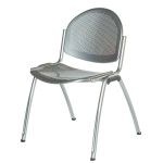 SiÃ¨ge mÃ©tal 4 pieds Alu