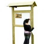 Vitrine extÃ©rieure bois sur pieds