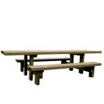 Table pique nique bois Alpes PMR