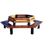Banc bois hexagonal Murat
