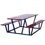 Table pique-nique acier et bois