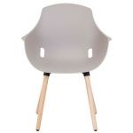 Chaise coque et pieds bois