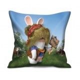 Coussin 35 cm - lapin crétin - assorti de couleurs - produit officiel